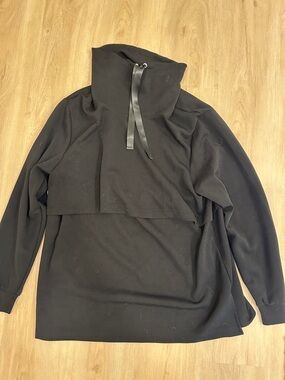 Motherhood Maternity Long Sleeve Funnel Neck Nursing Pullover